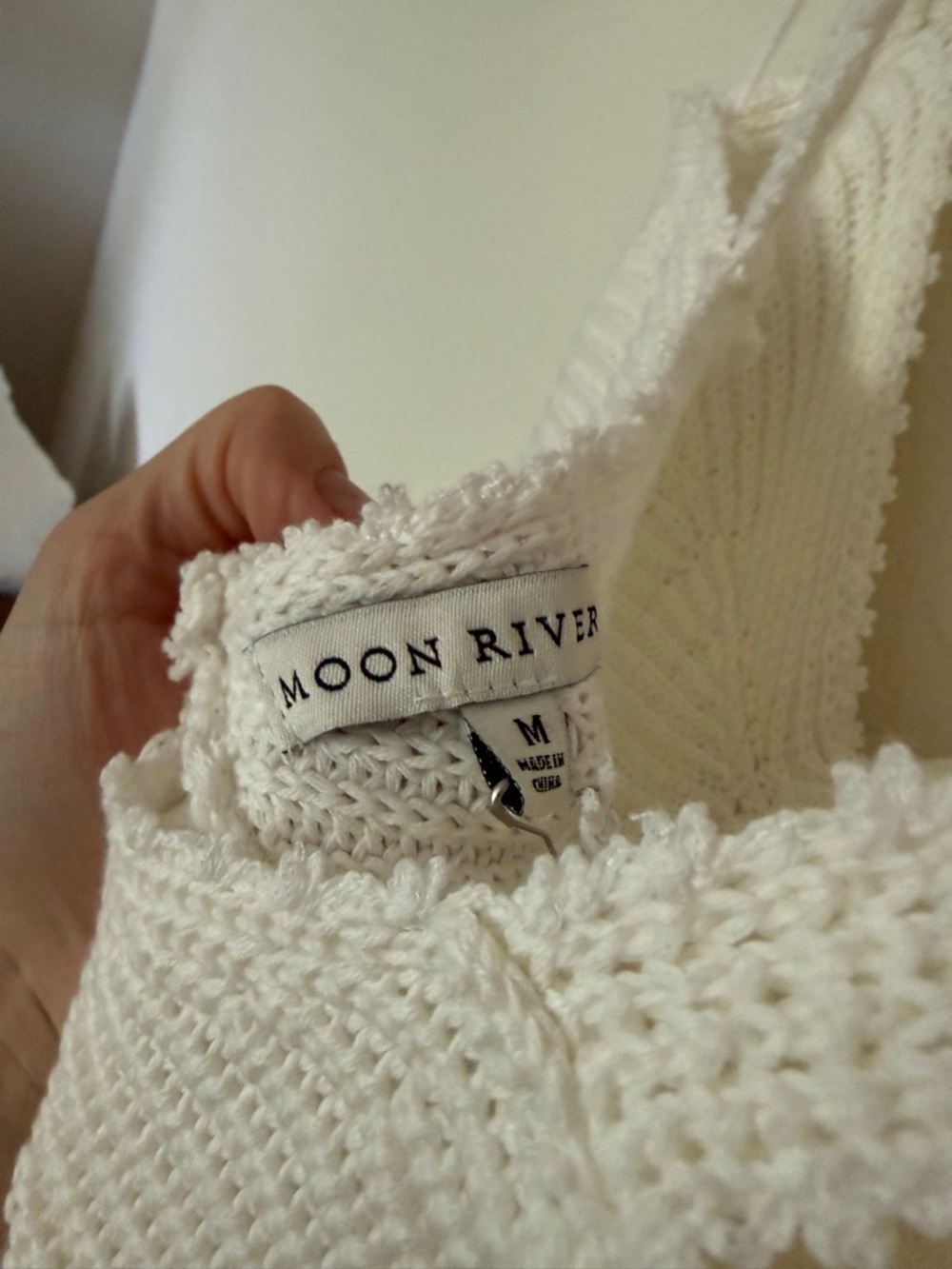 Moon River Ivory Knit Midi Dress - Picture 6 of 6